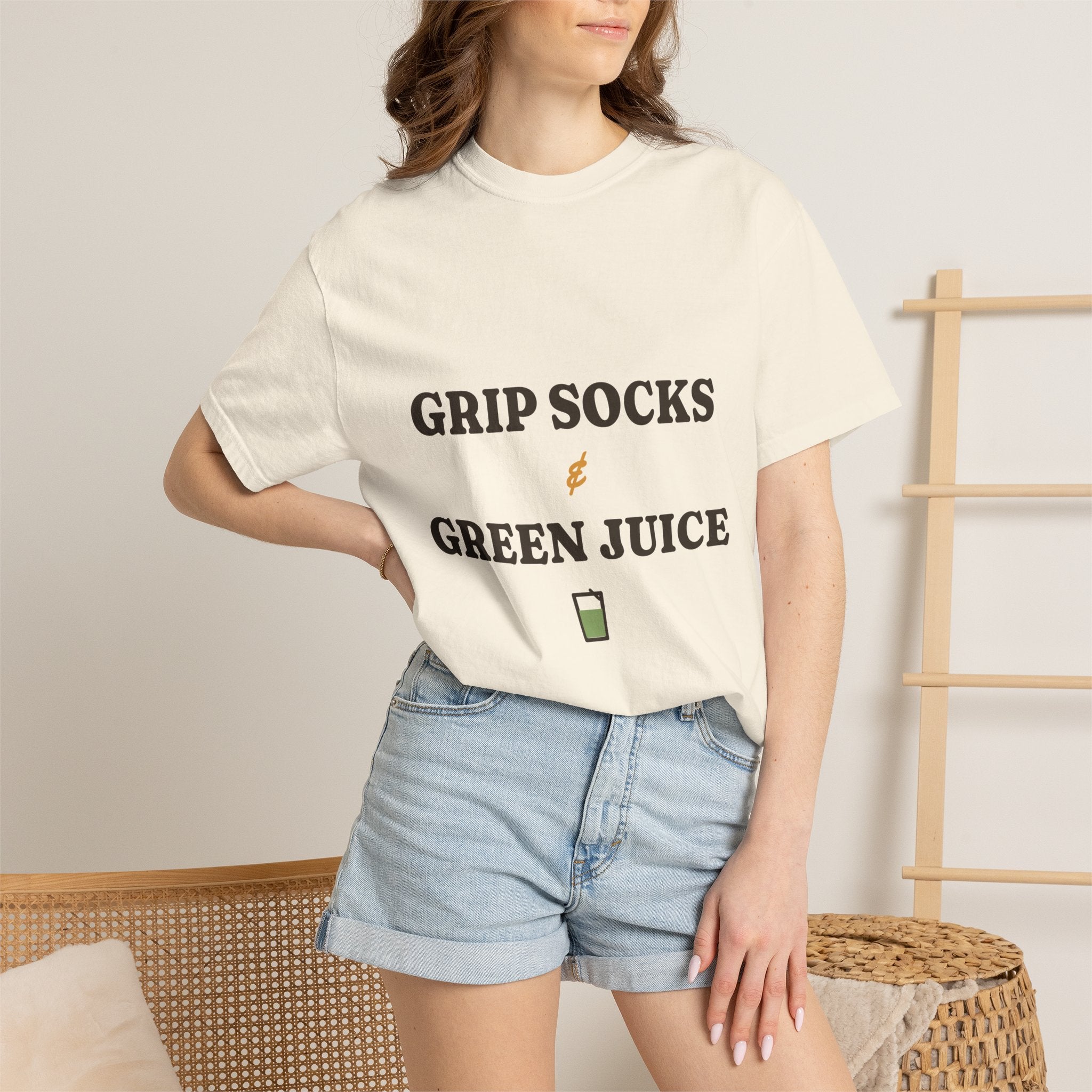 Grip Socks & Green Juice Tee