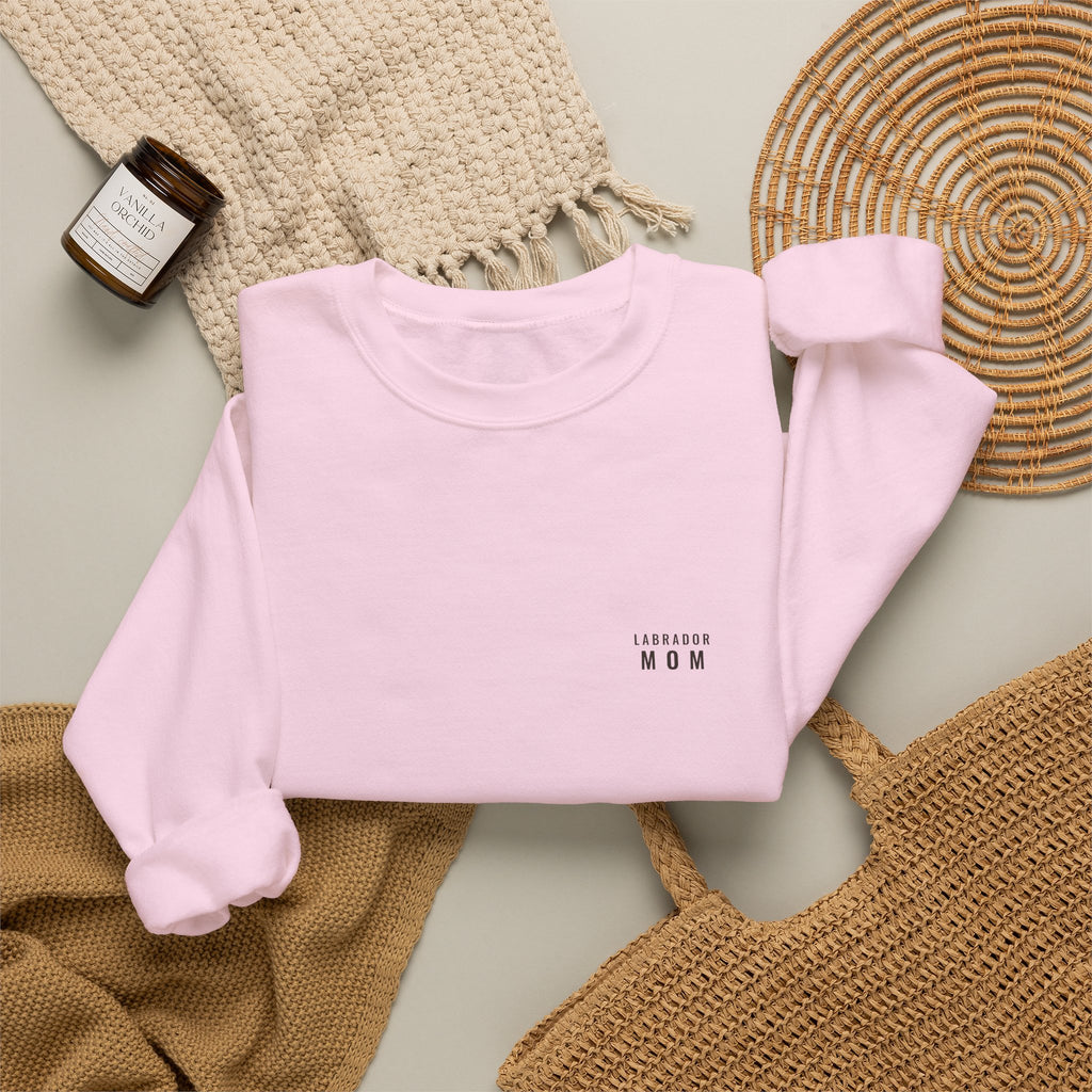 Labrador Mom Crewneck — Left Chest