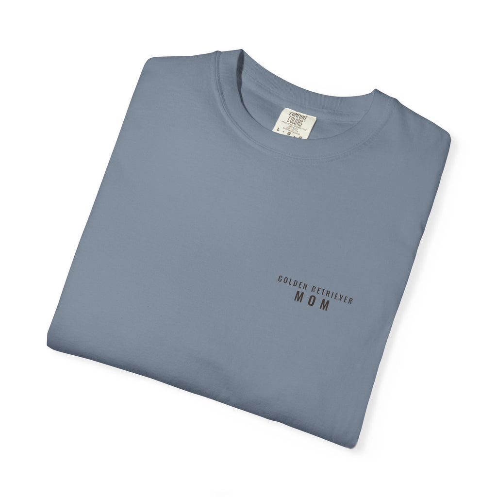Golden Retriever Mom Tee — Left Chest