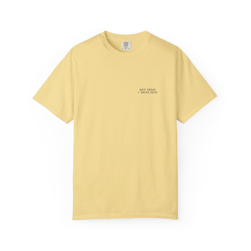 Grip Socks & Green Juice Tee — Left Chest
