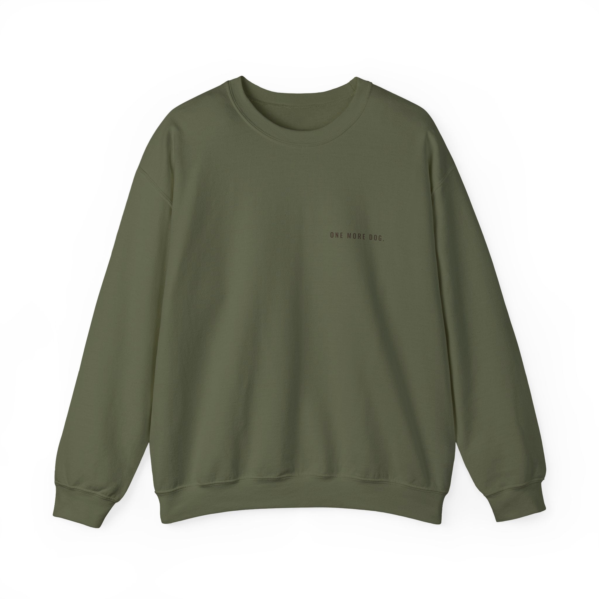 One More Dog Crewneck — Left Chest