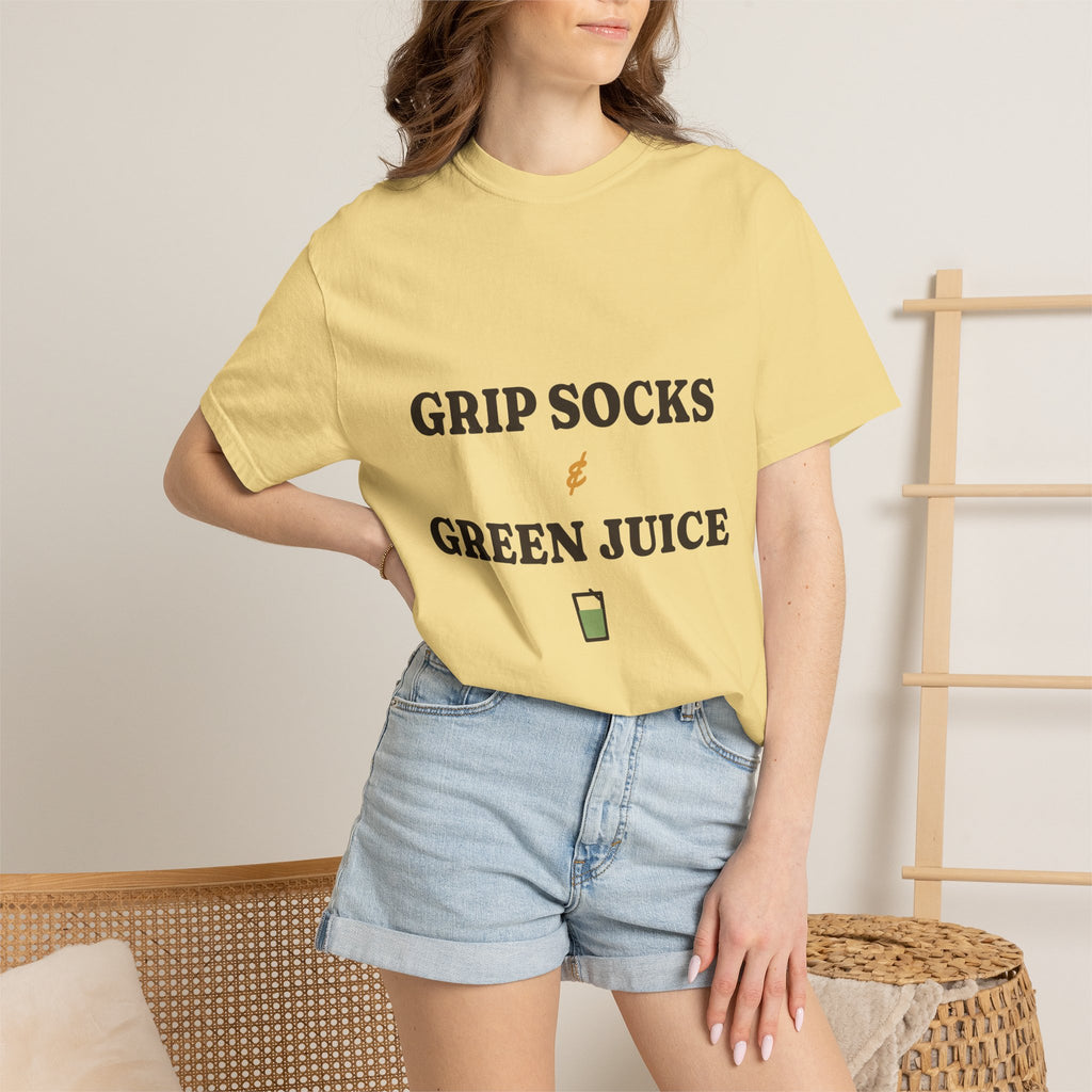 Grip Socks & Green Juice Tee