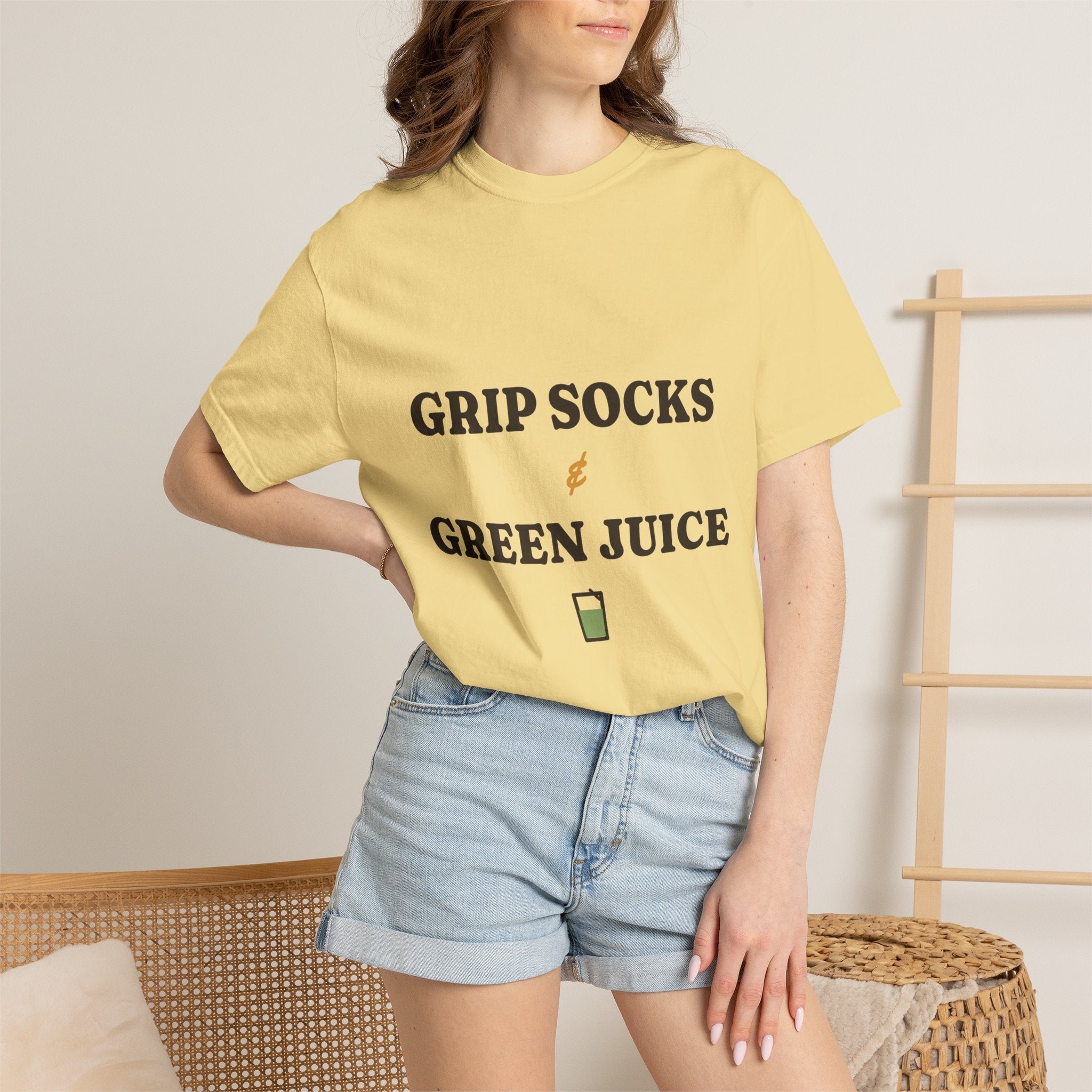 Grip Socks & Green Juice Tee