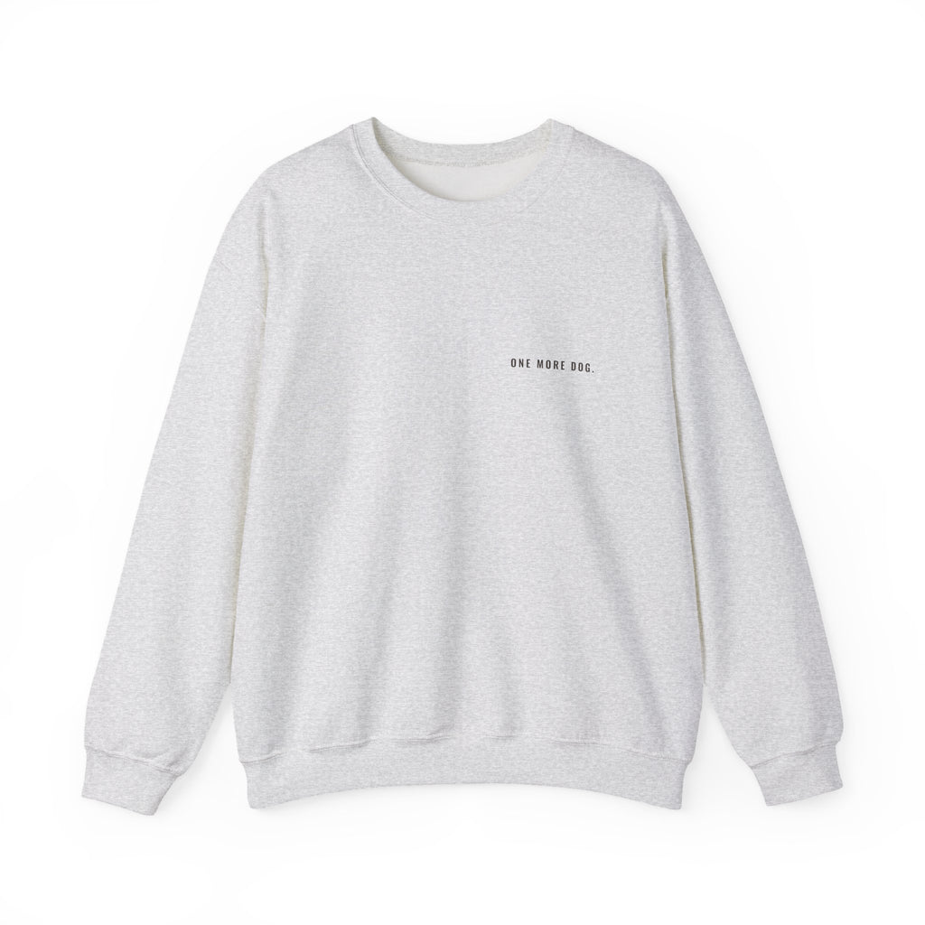 One More Dog Crewneck — Left Chest