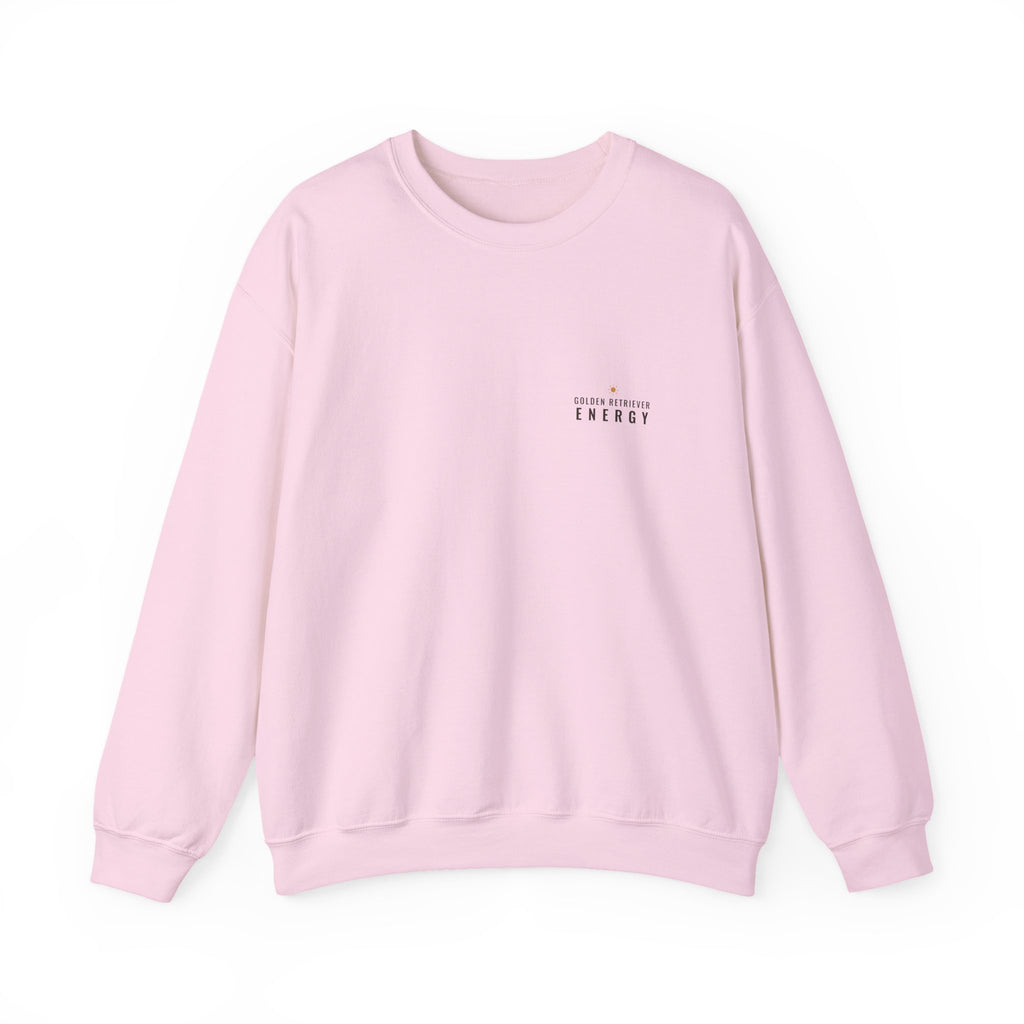Golden Retriever Energy Crewneck — Left Chest