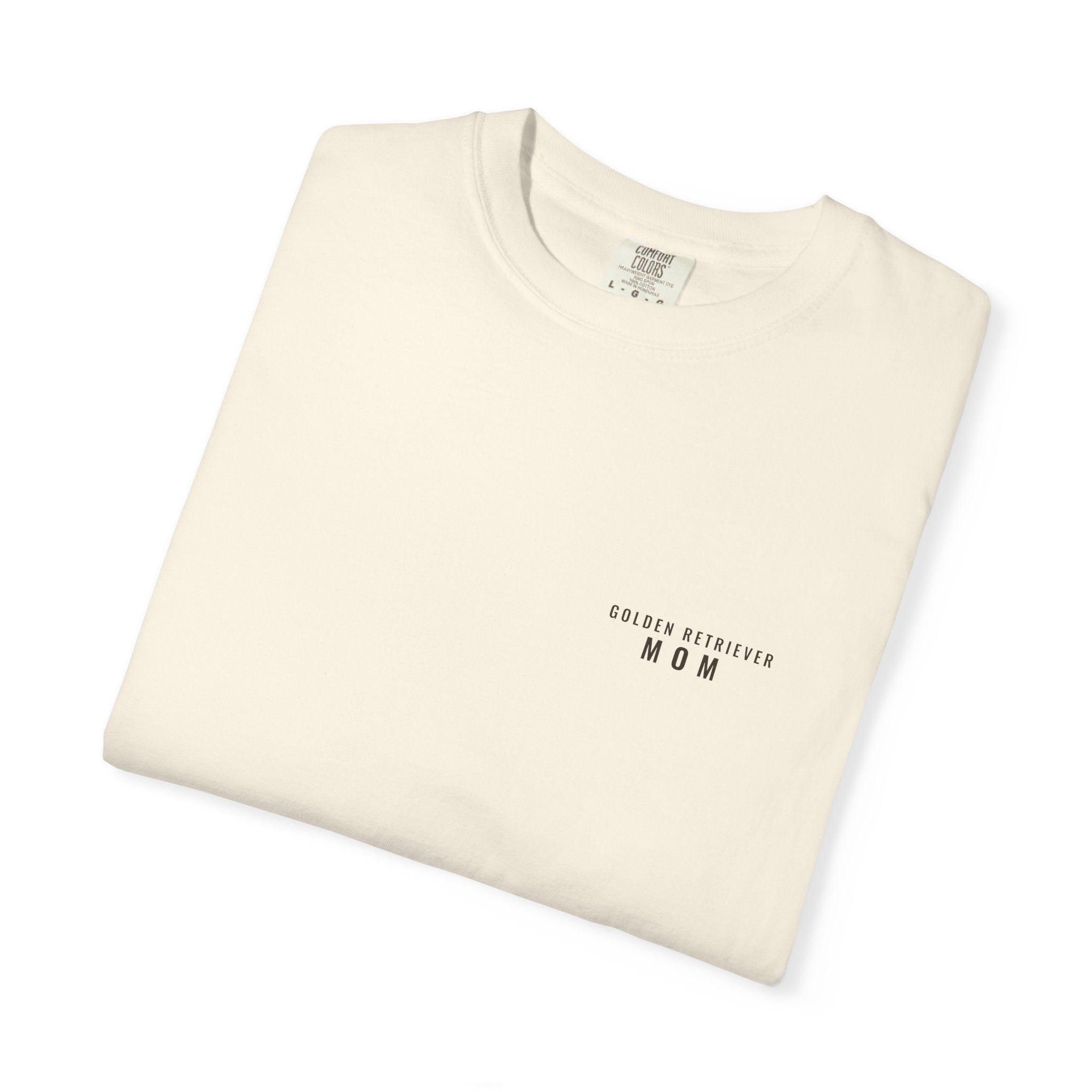 Golden Retriever Mom Tee — Left Chest