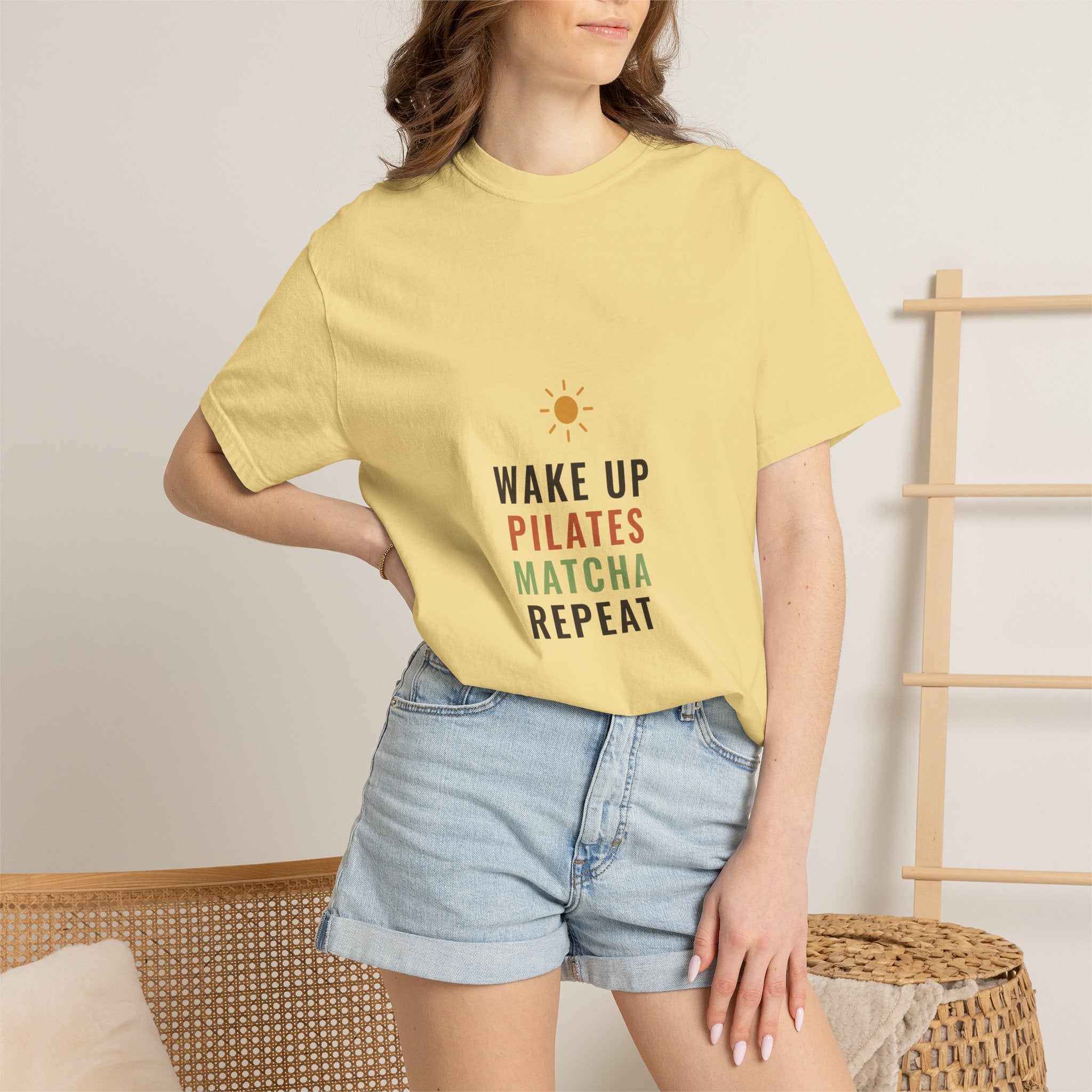 Wake Up Pilates Matcha Repeat Tee