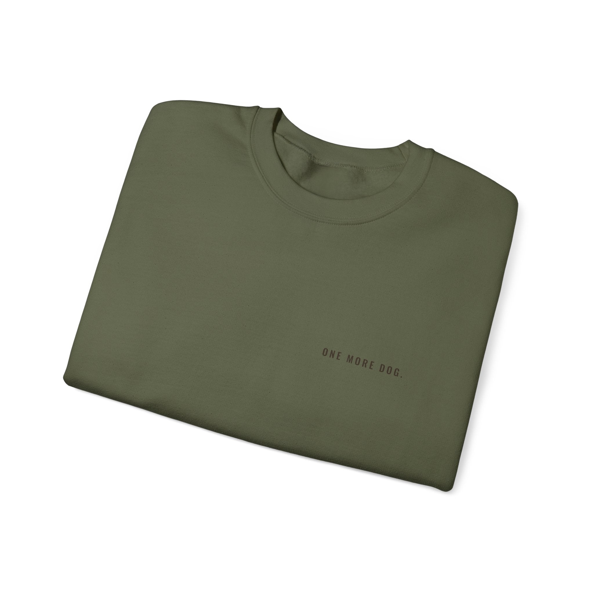 One More Dog Crewneck — Left Chest