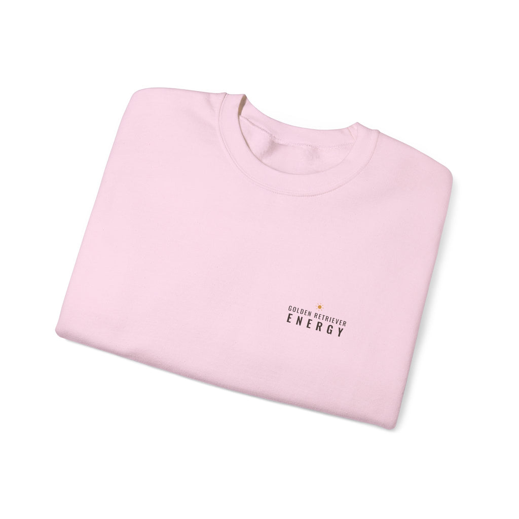 Golden Retriever Energy Crewneck — Left Chest