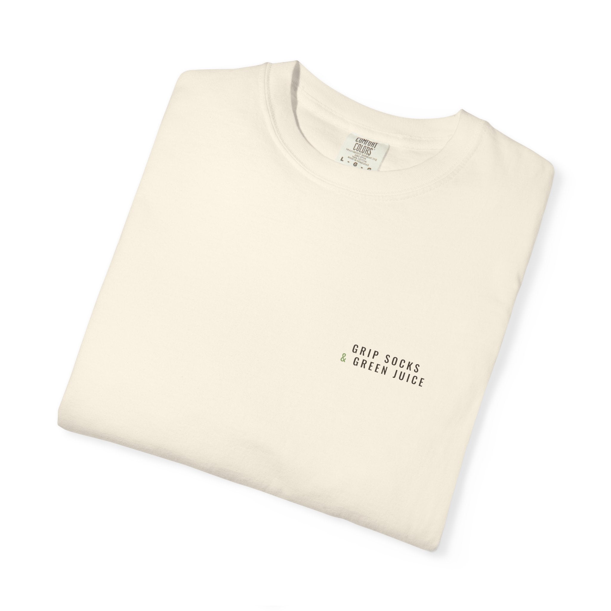 Grip Socks & Green Juice Tee — Left Chest