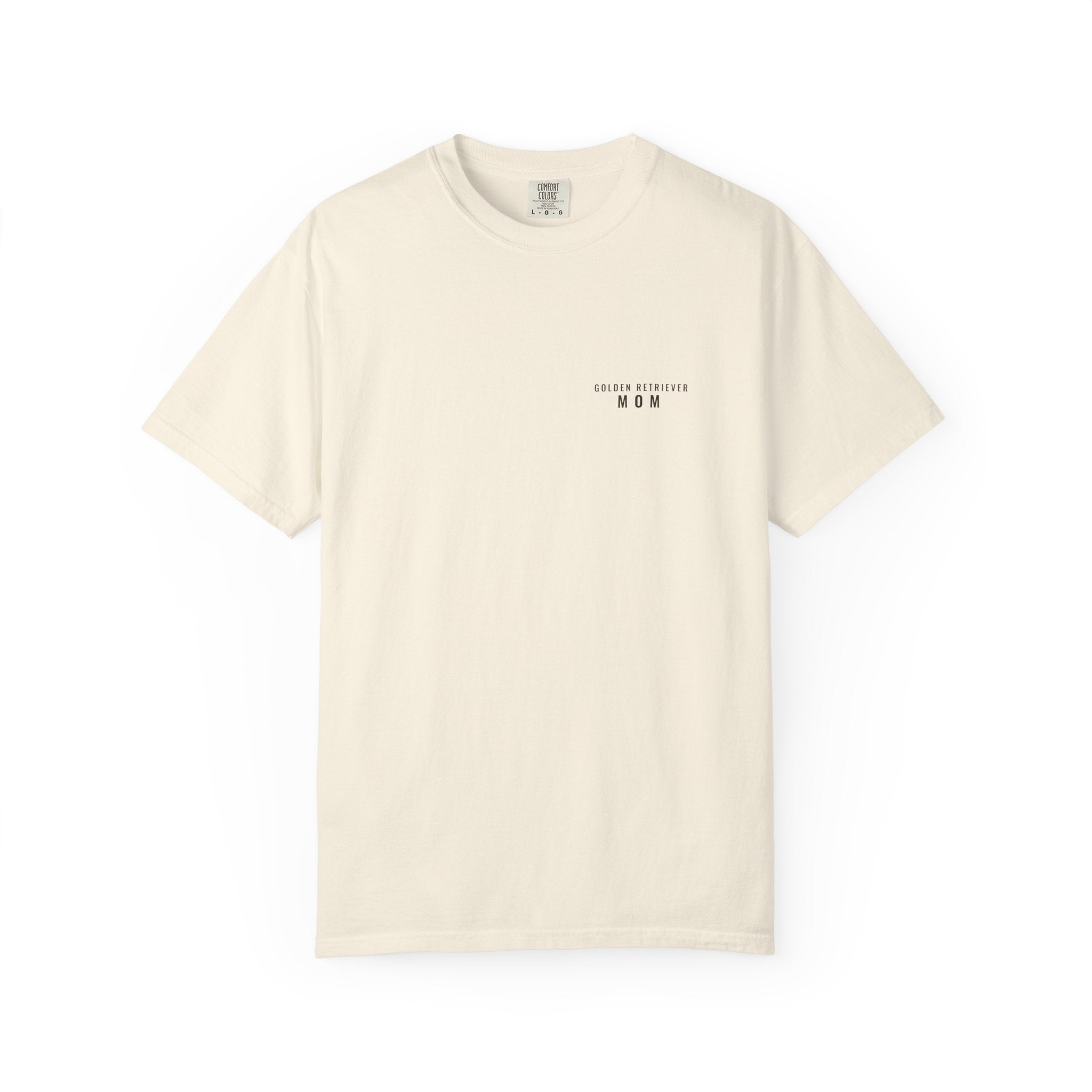 Golden Retriever Mom Tee — Left Chest