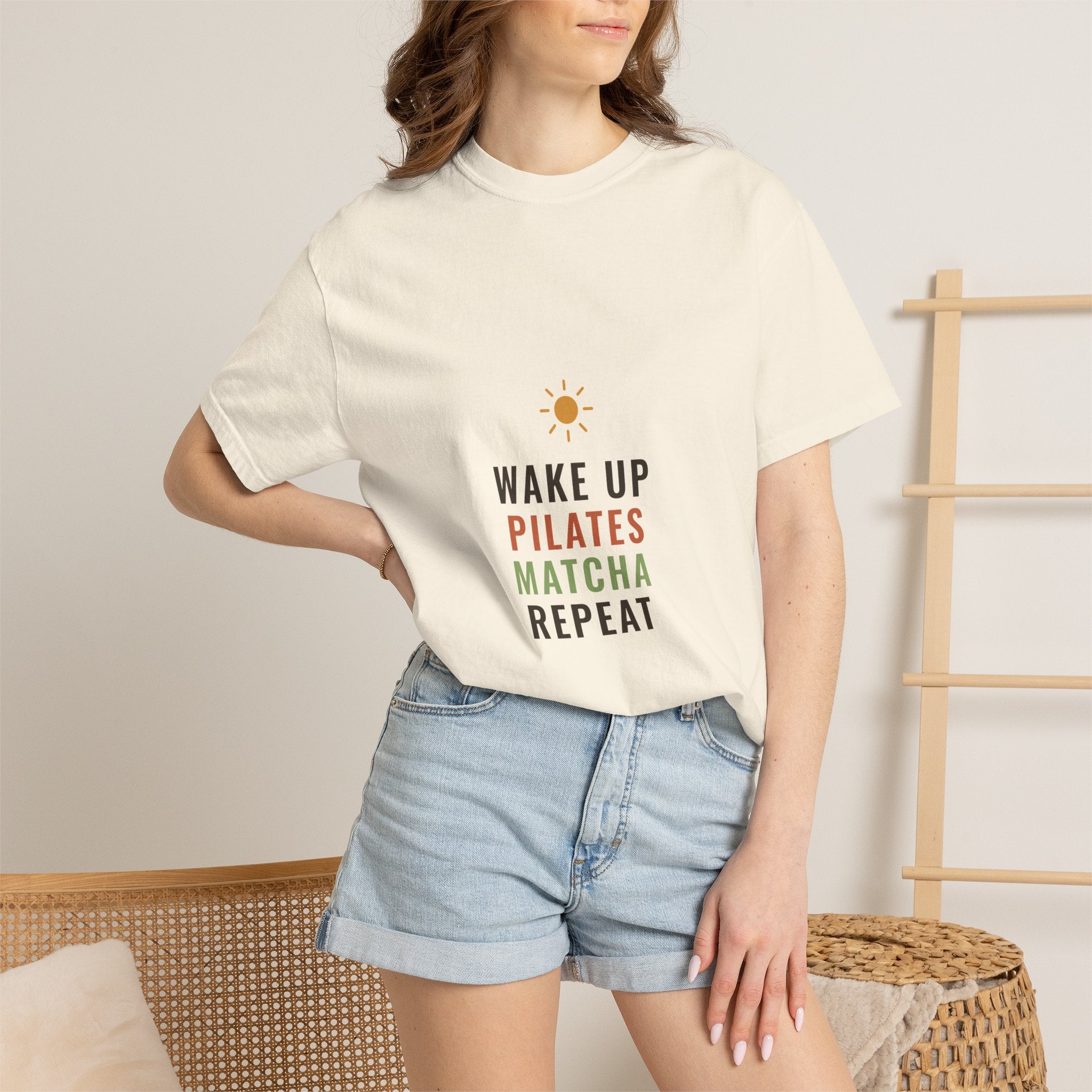 Wake Up Pilates Matcha Repeat Tee